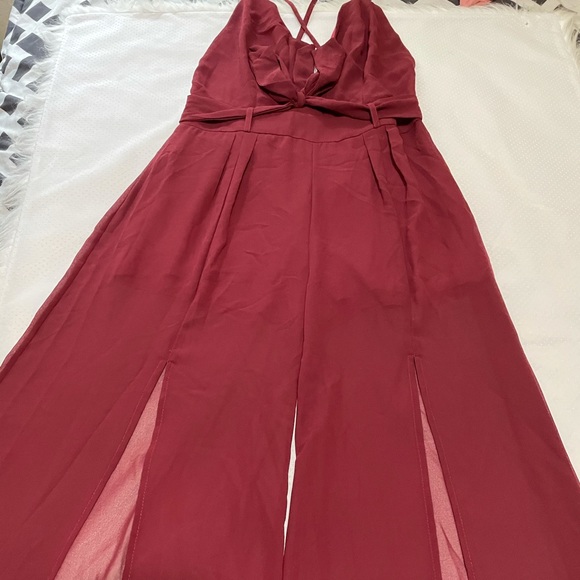 Burgundy jumpsuit - Picture 3 of 8